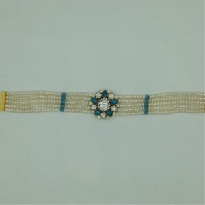 Kundan Choker Set With 5 Line Pearls Mala JPS0796