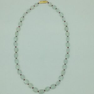Natural Green Beryl 1 Line Necklace JSS0197