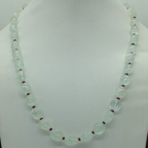 Natural Green Beryl 1 Line Necklace JSS0197