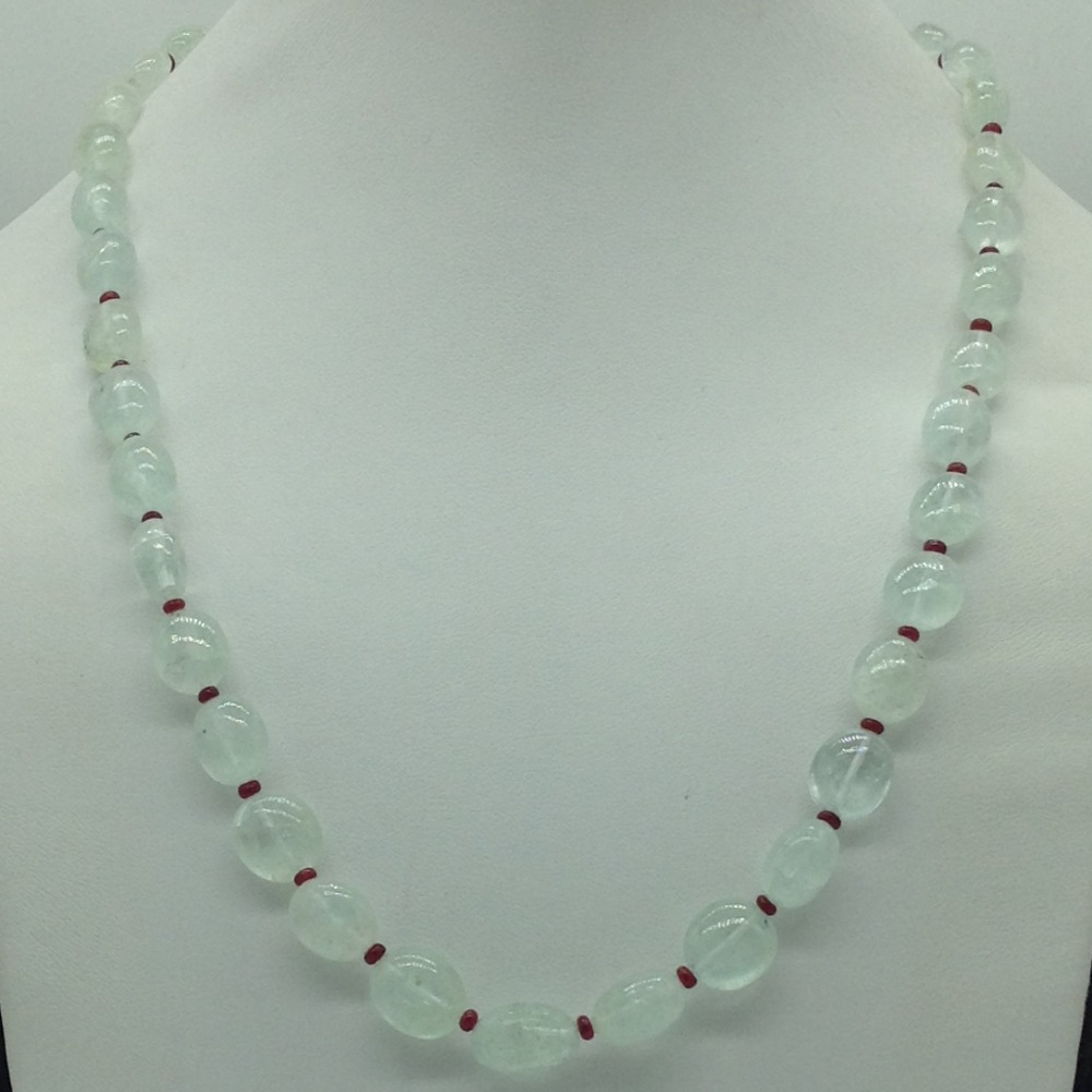 Natural Green Beryl 1 Line Necklace JSS0197
