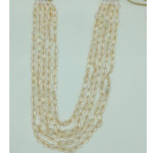 Natural Golden Citrine Carving 5 Line Necklace JSS0195