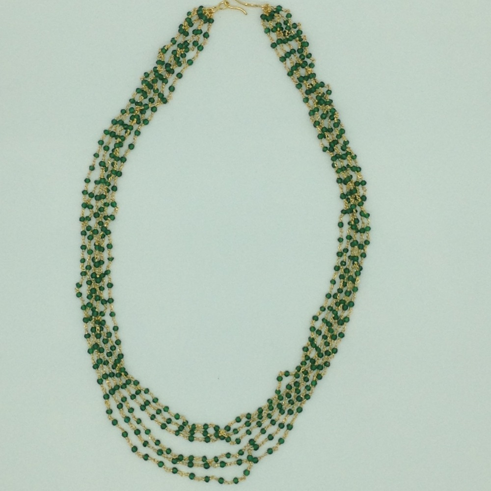 Green Beeds 6 Line Taar Mala JSS0177