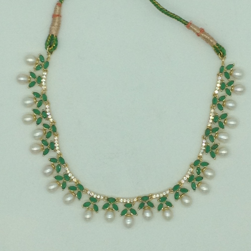 Green CZ Necklace Set JNC0216