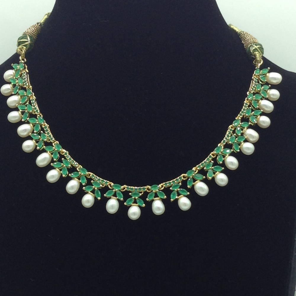 Green CZ Necklace Set JNC0216
