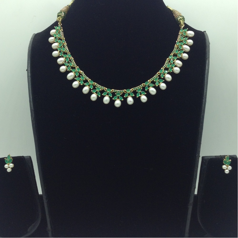 Green CZ Necklace Set JNC0216