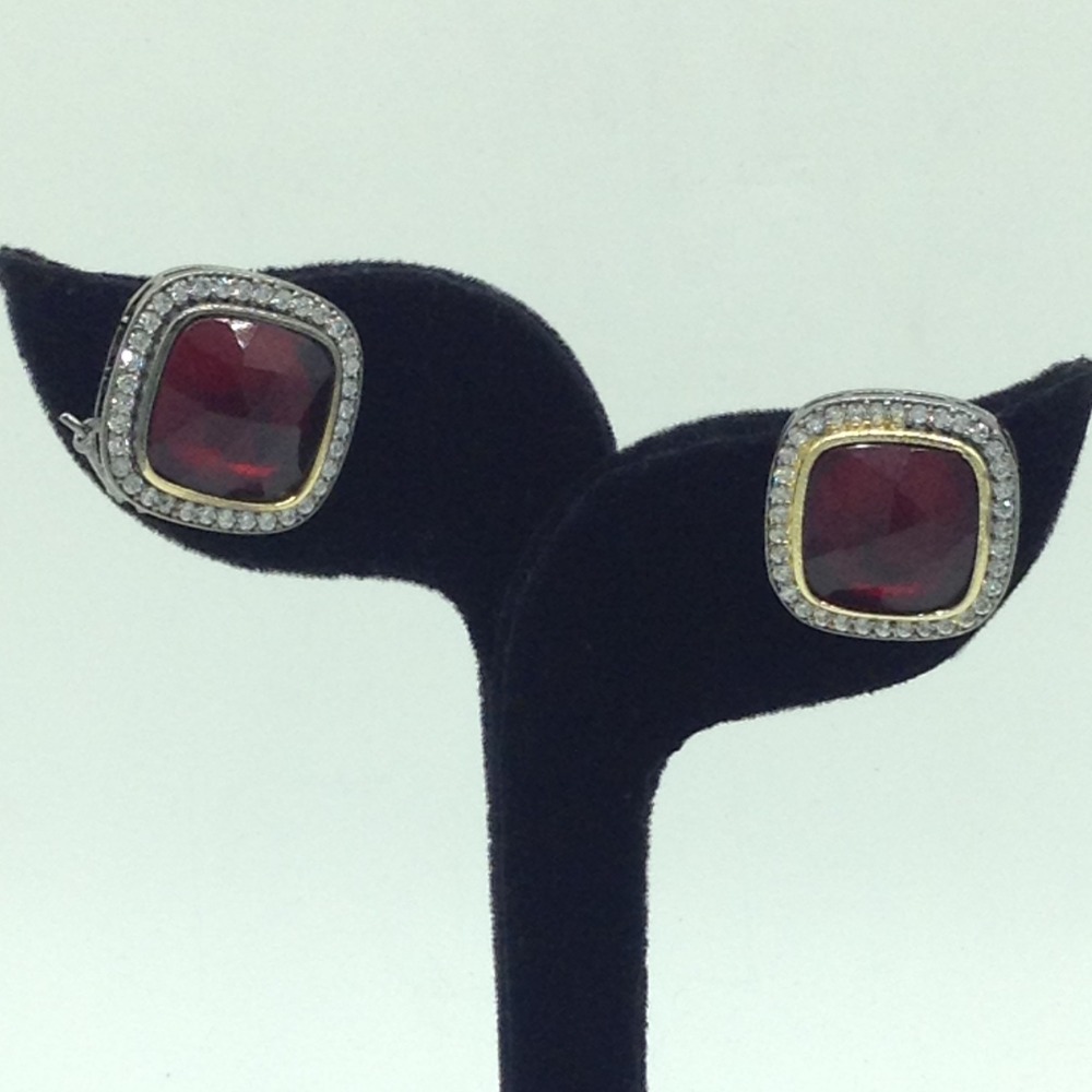 White Red Kundan Choker Set With 5 Line Red Beeds JPS0783