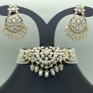 Pearls Choker Set With 7 Line Pearls Mala JPS0778