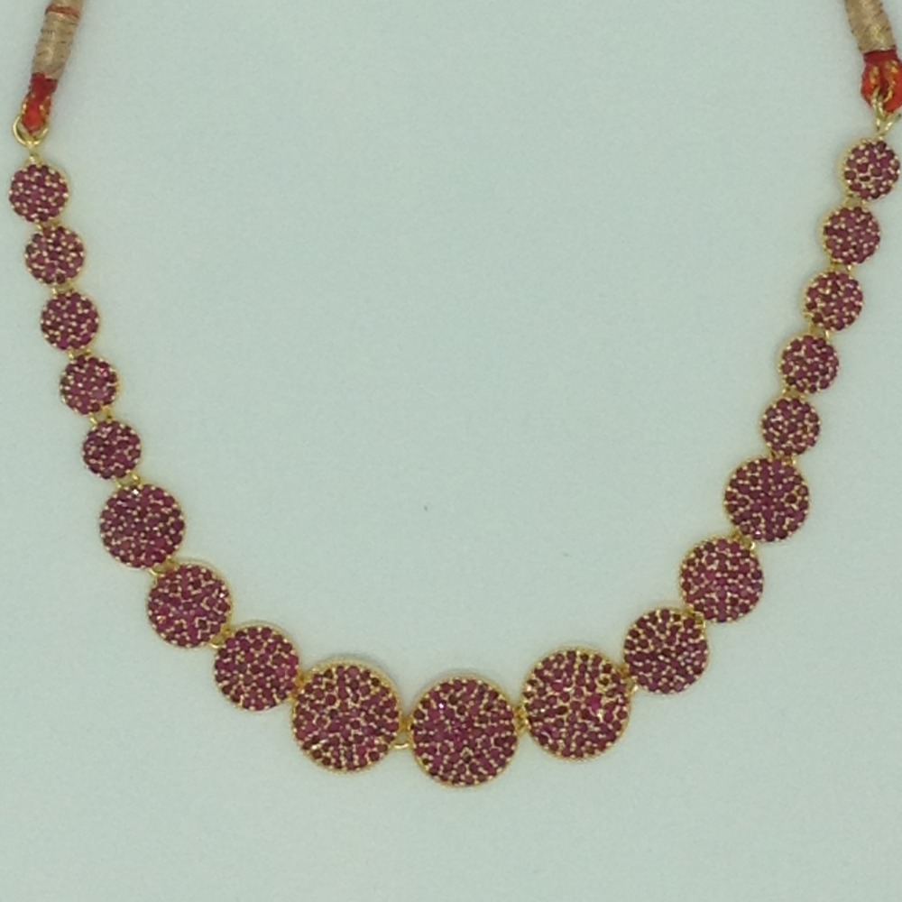 Pearls and Green CZ Necklace Set JNC0215