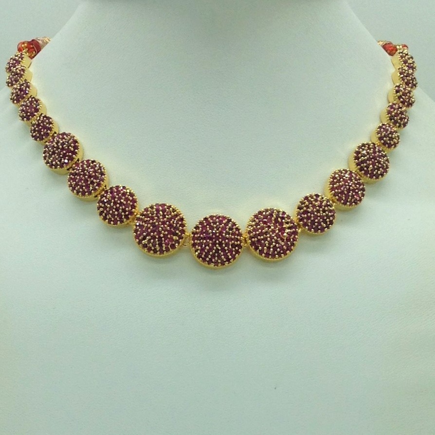 Pearls and Green CZ Necklace Set JNC0215
