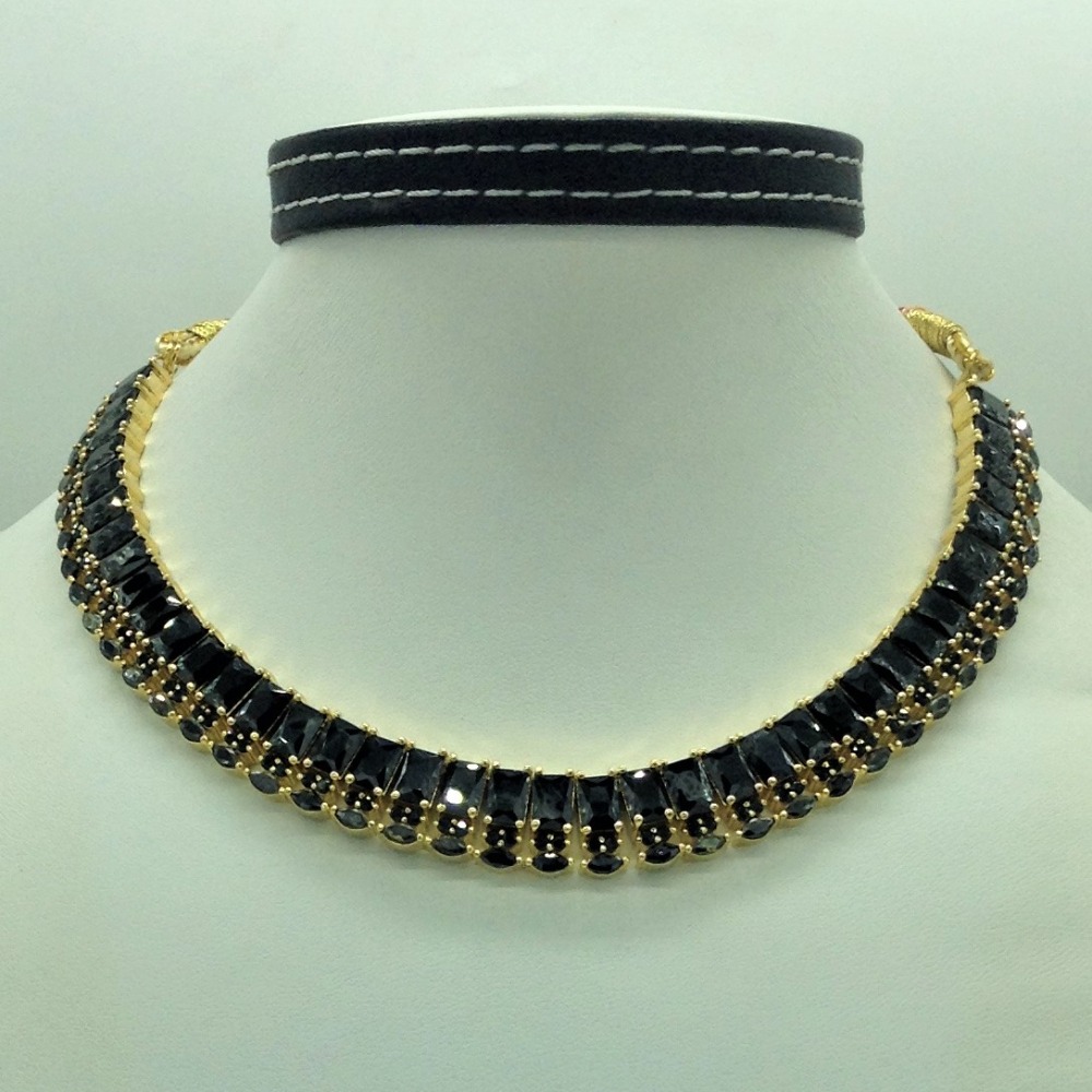 Black CZ Necklace Set JNC0207 - Image 2