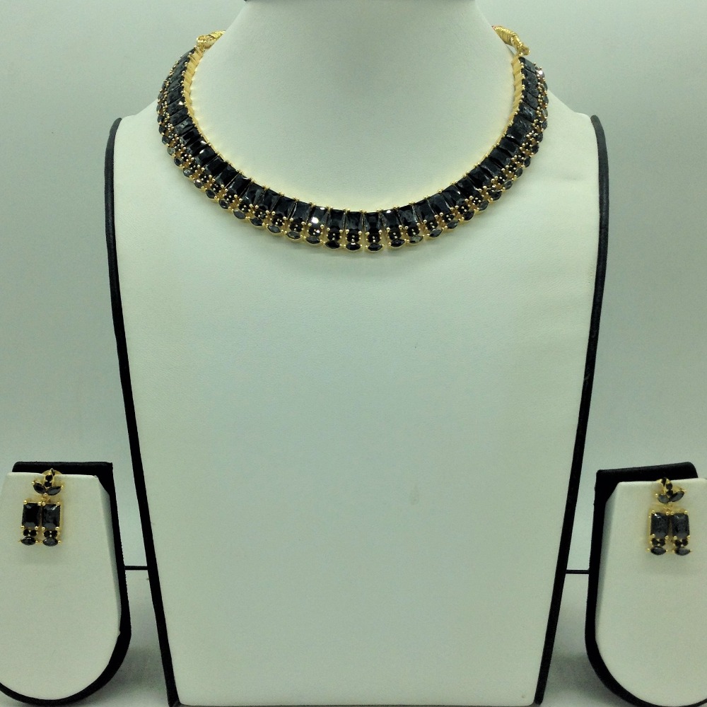 Black CZ Necklace Set JNC0207