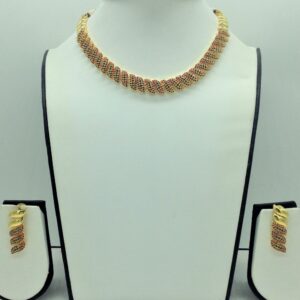 Red and Green Cz Necklace Set JNC0205