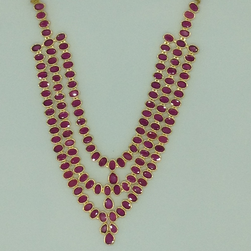 Red Cz and Necklace Set JNC0202