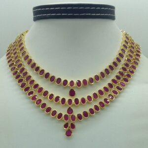 Red Cz and Necklace Set JNC0202