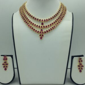 Red Cz and Necklace Set JNC0202
