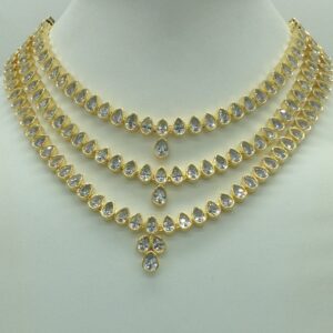 White CZ Necklace Set JNC0201