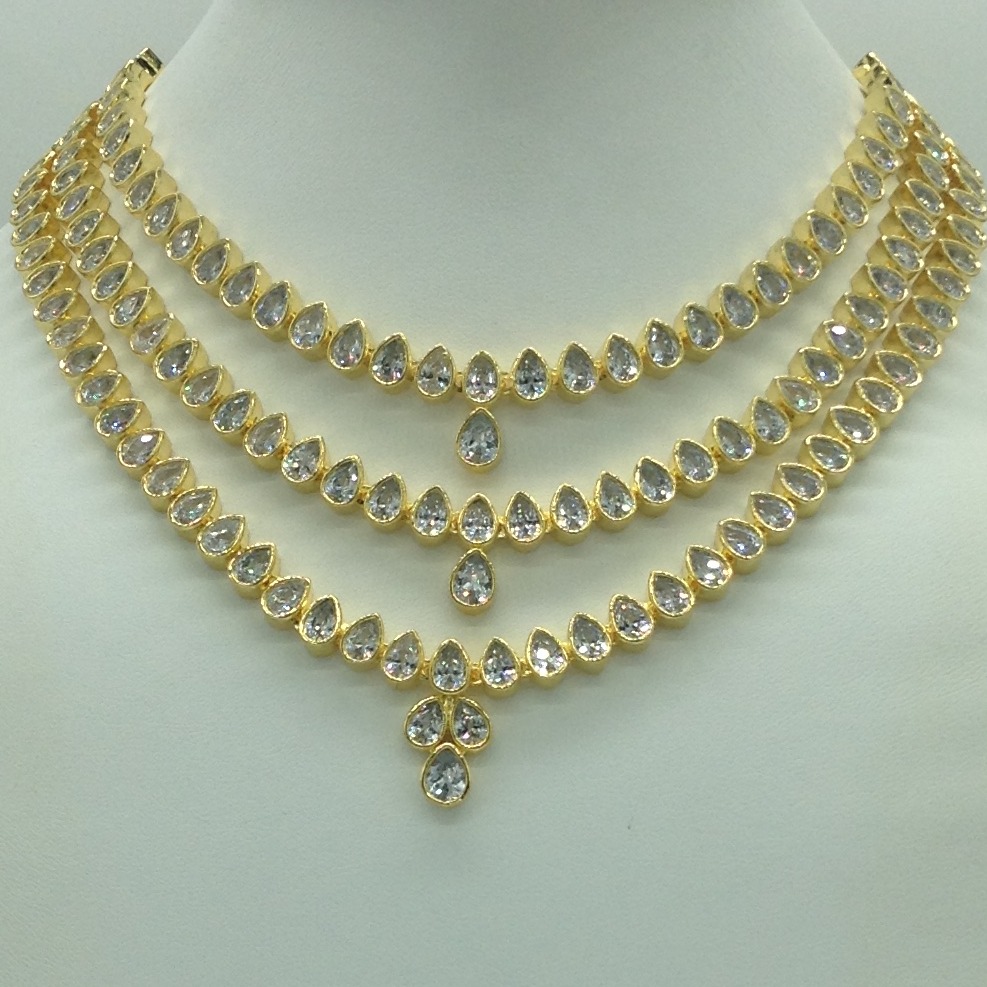 White CZ Necklace Set JNC0201