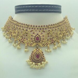 Red Cz Necklace Set JNC0190