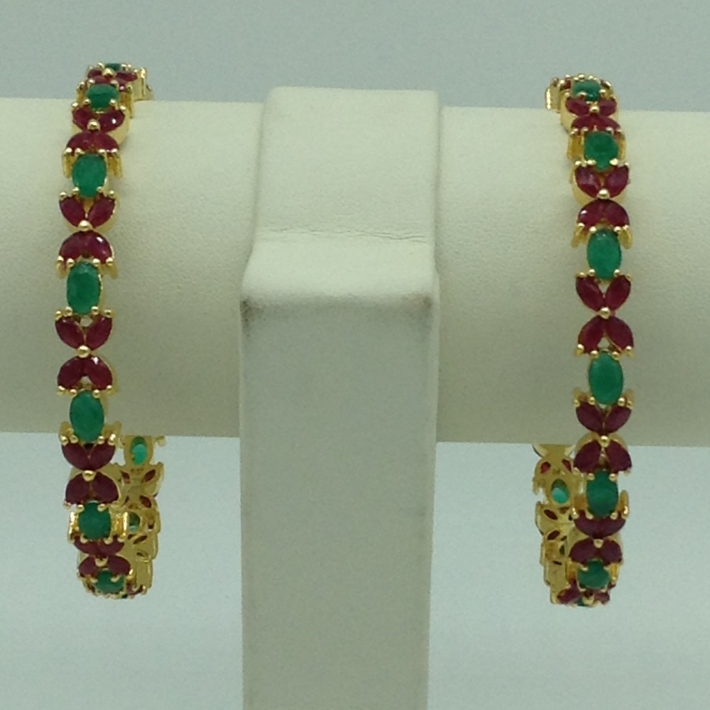 Red,Green CZ Fancy Bangles JBG0325