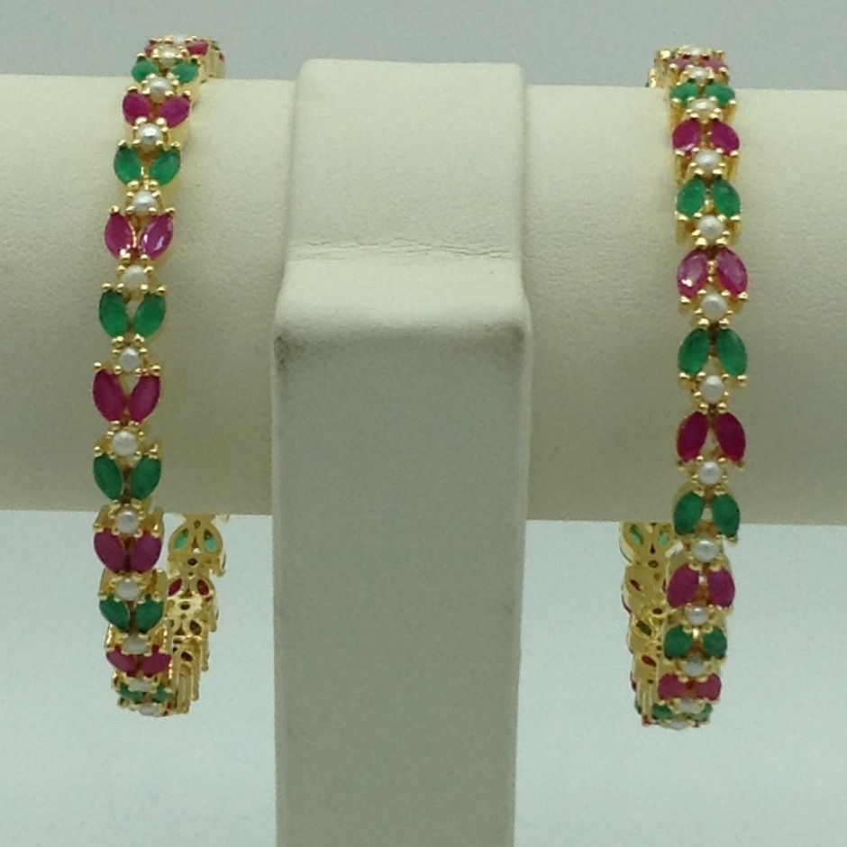 Multicolour CZ Fancy Bangles JBG0324 - Image 2