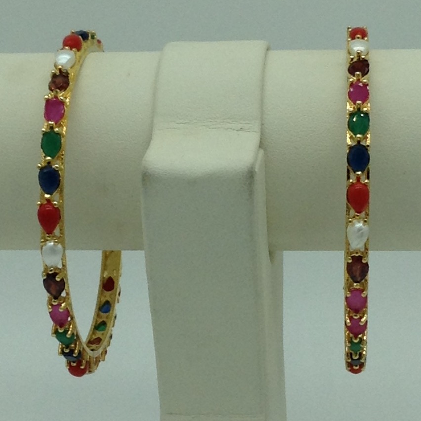 Navratna CZ Fancy Bangles JBG0319 - Image 2