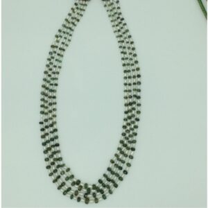 White Pearls with Emeralds Beeds Necklace JPM0481