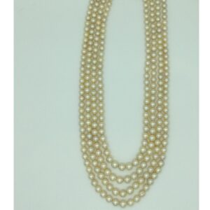 Cream Sea Water Cultured Pearls 4 Layers Necklace JPM0478