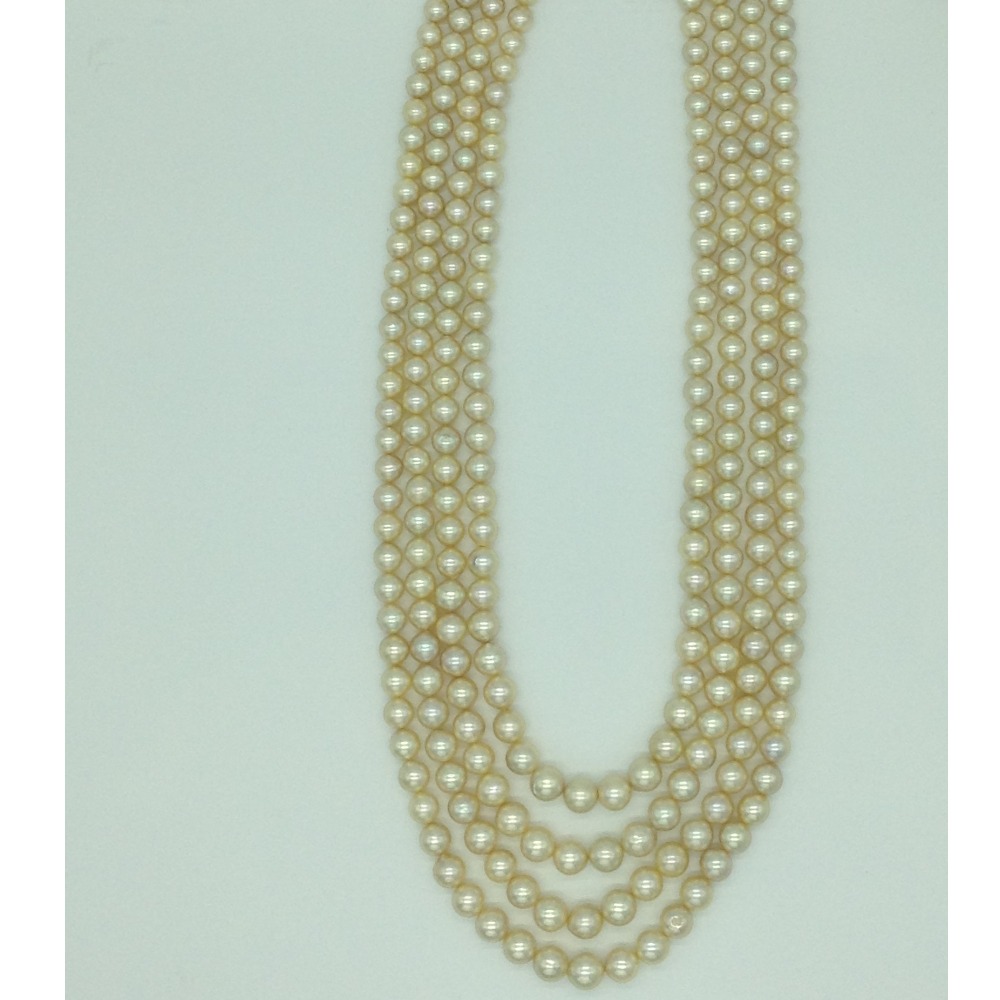 Cream Sea Water Cultured Pearls 4 Layers Necklace JPM0478
