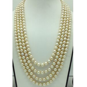 Cream Sea Water Cultured Pearls 4 Layers Necklace JPM0478