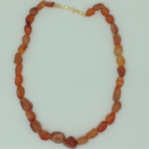 Natural Brown Semi Oval Tumbles Mala JSS0158