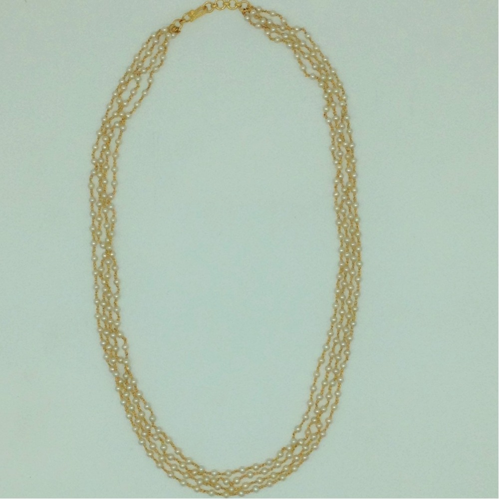 Freshwater Round Pearls Gold Taar Necklace JGT0020