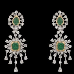 Diamonds and Emeralds Earrings JSJ0185
