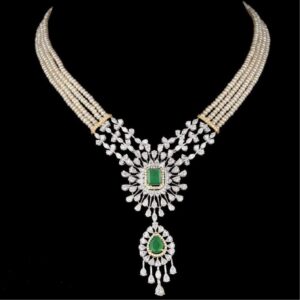 Diamonds and Emeralds Pendent JSJ0184