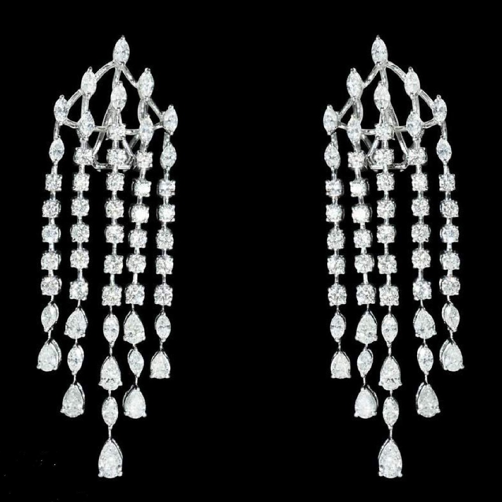 Diamonds Ear Hangings JSJ0074