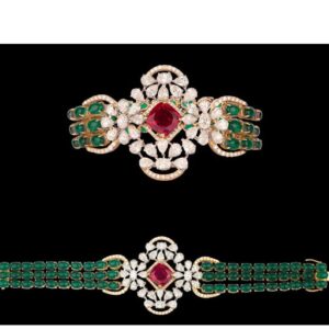 Diamonds, Ruby and Emeralds Bracelet JSJ0066
