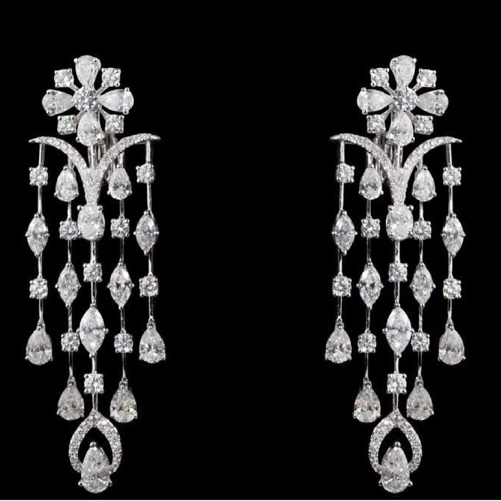 Diamonds Ear Hangings JSJ0022