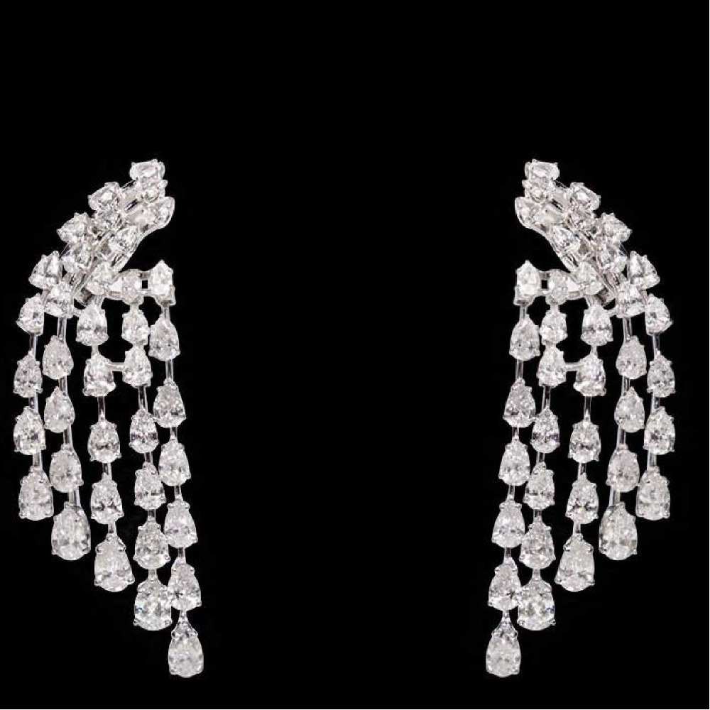 Diamonds Ear Hangings JSJ0012