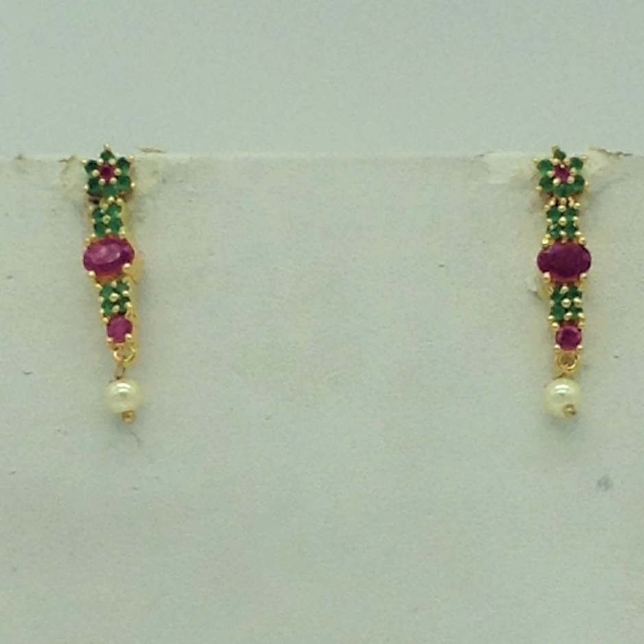 Red,Green CZ Stones Necklace Set JNC0175