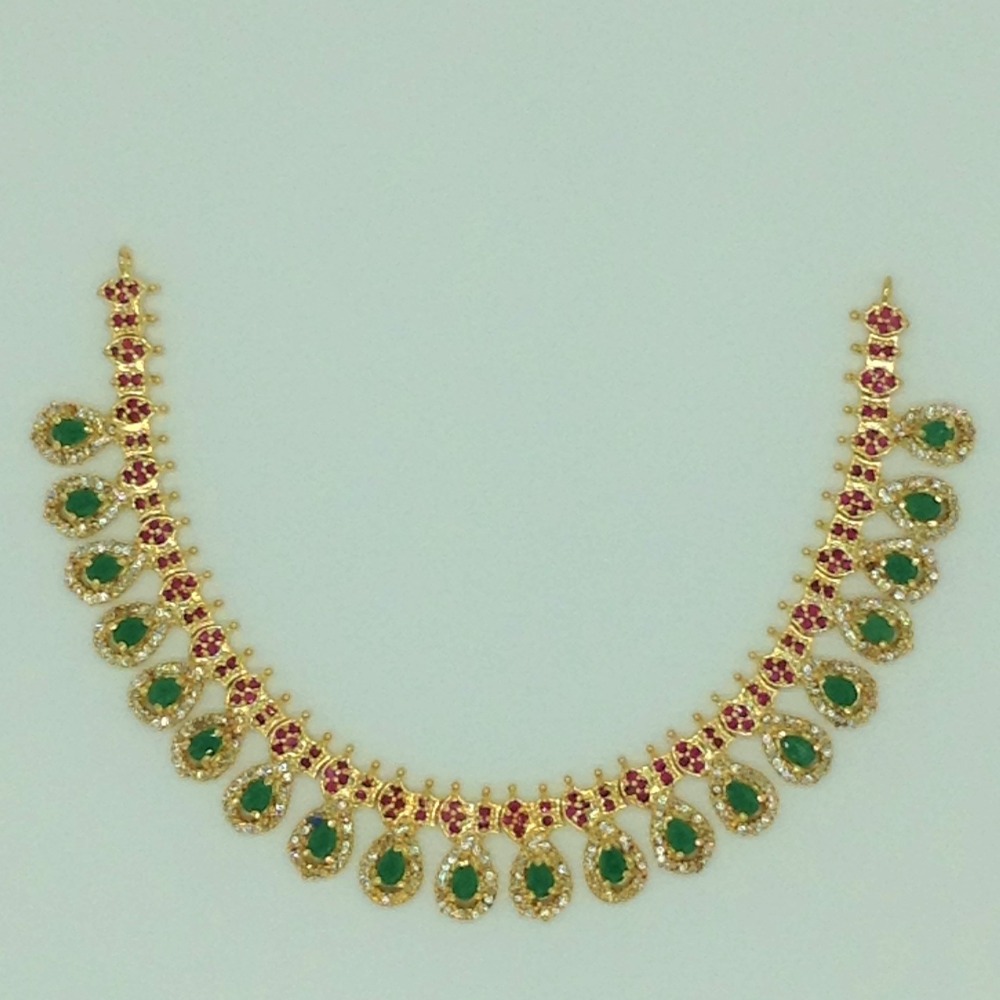 Multicolour cz stones necklace set jnc0173 - Image 4