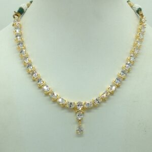 White CZ Stones Necklace Set JNC0164