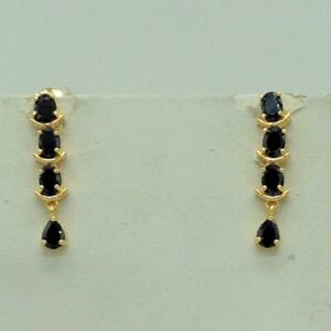 Black CZ Stones Necklace Set JNC0163
