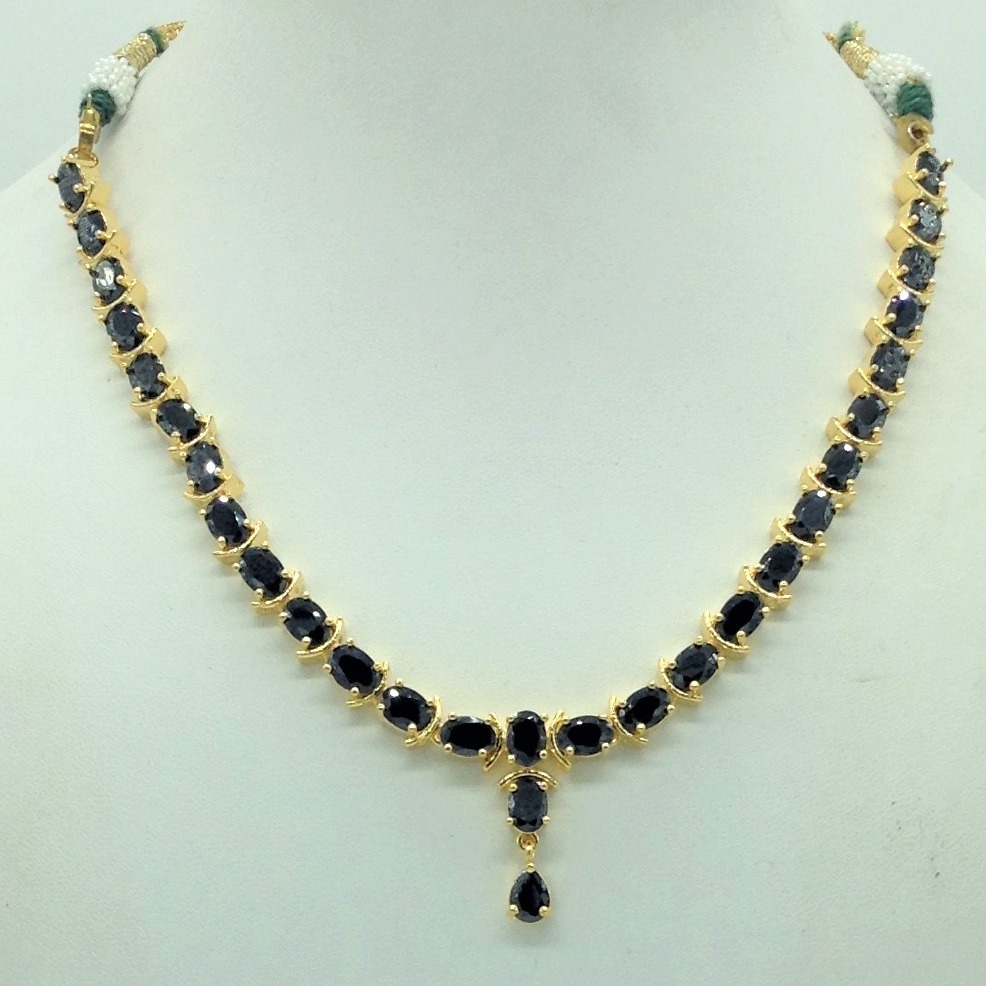 Black CZ Stones Necklace Set JNC0163