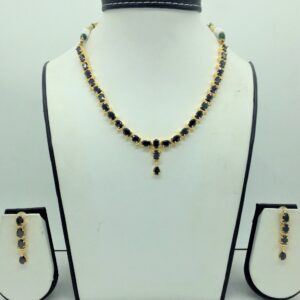 Black CZ Stones Necklace Set JNC0163