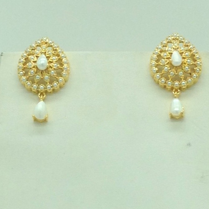 Pearls pendent set with 1 line flat pearls mala jps0678 - Image 3