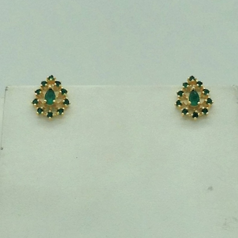 Green cz pendent set with 1 line oval pearls mala jps0676 - Image 3
