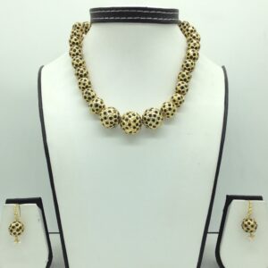 Green cz balls graded necklace set jnc0130
