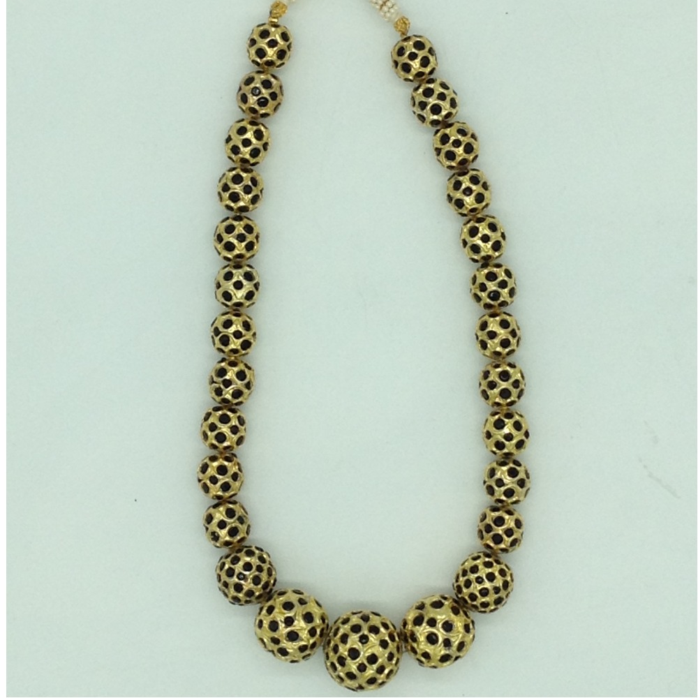 Black CZ Balls Graded Necklace Set JNC0129