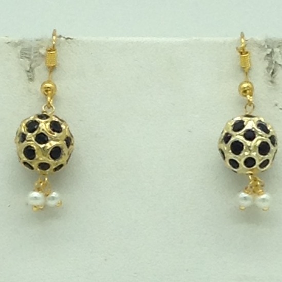 Black CZ Balls Graded Necklace Set JNC0129