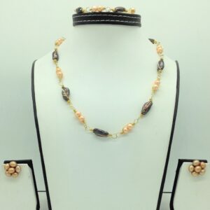 Freshwater multicolour kudkal pearls set in wire mesh jpp1086