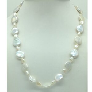 Freshwater White Baroque Pearls Knotted Mala JPM0447